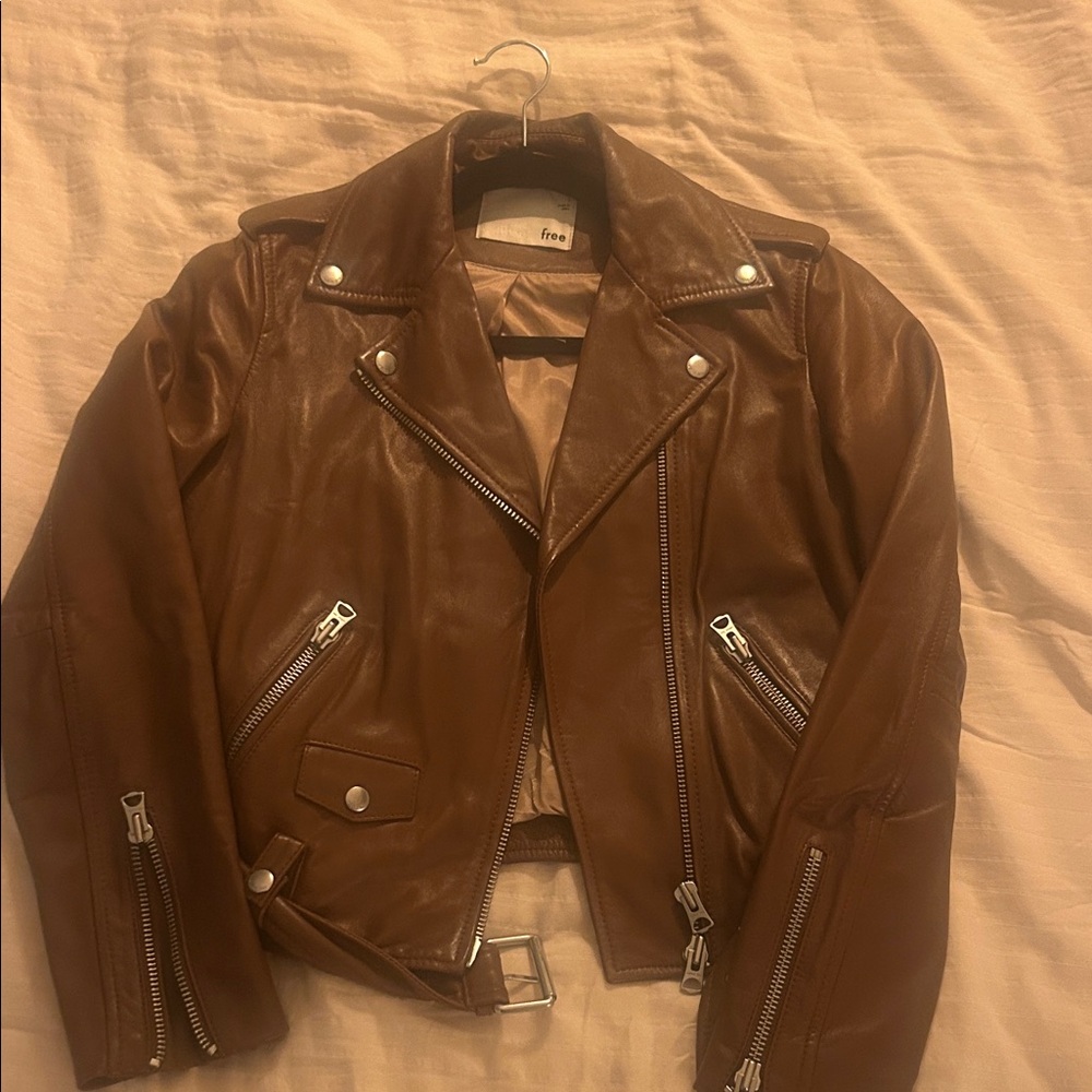 Wilfred Brown Leather Jacket